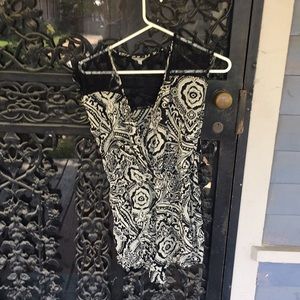 Black and white paisley romper.